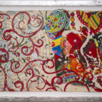 Judy Pfaff - rOOster 3, 2016 - Tecnica mista su carta - 68 x 30 cm