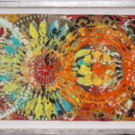 Judy Pfaff - rOOster 14, 2016 - Tecnica mista su carta - 72 x 31 cm