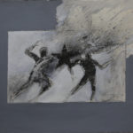 Lo scoppio della stella e del suo disegno 1988,tecnica mista su carta, cm 57x76
