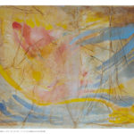 Piccolo Velato 2, olio e collage su tela preparata, 50x70