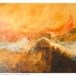 Pittura velata 2, olio e collage su carta