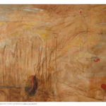 Pittura velata 3, olio e collage su tela preparata, 90x130 cm