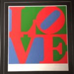 Robert Indiana, Love, serigrafia a colori su carta, cm 94x87