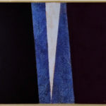 Segnale nella notte, tecnica mista su tela, cm 68x94,5, 1995