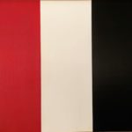 Rocco Borella, Rosso bianconero, 1969, tecnica mista su tavola, cm 45x55,