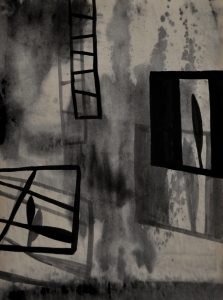Angelo Casciello, La scala dei sogni, 2020, tecnica mista, cm 62 x 47