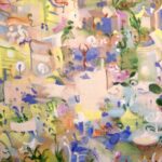 "On the beach" 2016, polimero sintetico su tela cm 140 x 170