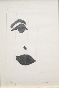 giosetta_fioroni-fisionomie-1970-vernice_alluminio_e_matita_su_carta-34x24_cm