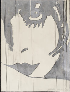giosetta_fioroni-piccolo_liberty-1972-vernice_alluminio_e_matita_su_carta-41x31_cm