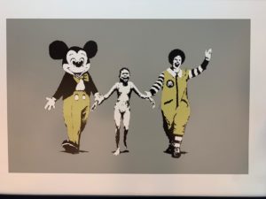 Banksy, Napalm, 2004, silk-screen printing, cm 50x70