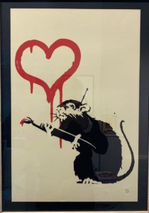 Banksy, Love Rat, 2004, silk-screen print, cm 50x35